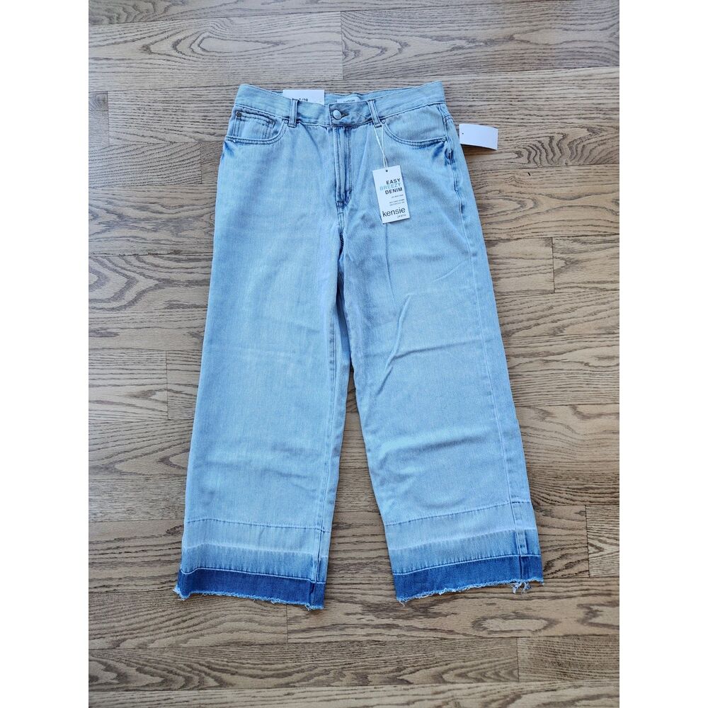 Kensie Jeans Womens 6/28 The High Rise Wide Leg Ankle Jeans NEW Org. $88